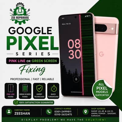 Google Pixel Screen - LCD PANEL Problem Fix – Pink Line, Green Screen