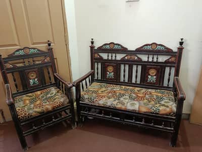 5 Seater wooden Sofa Chair set in good condition