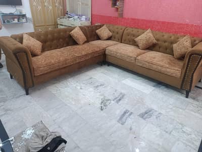 Luxury and large size L Shape Sofa || Fully Oky Condition