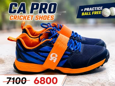 CA SPORTS CRICKET SHOES SIZE 42 + 2 PRACTICE HARD BALL FREE