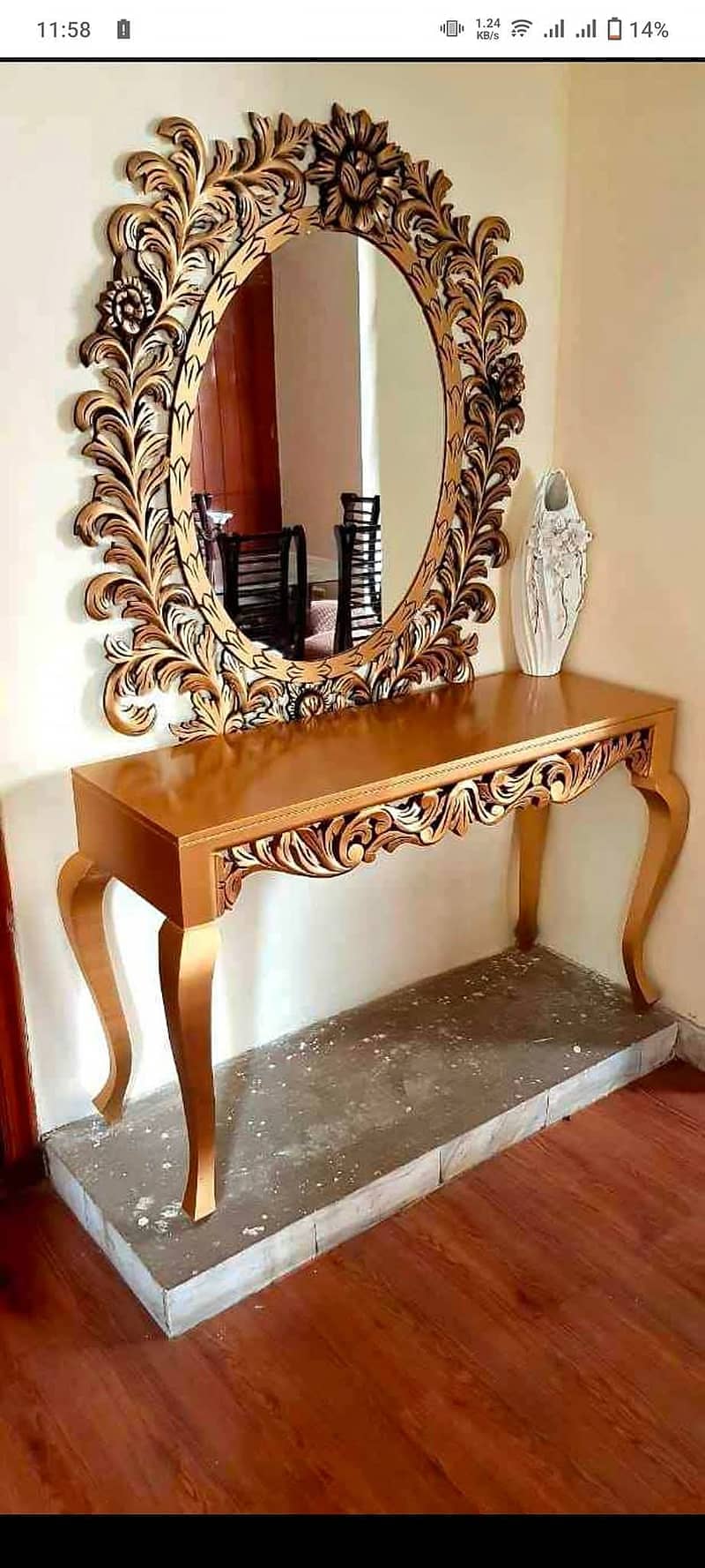 Console - Console Table - Console table with mirror - Side console set 7
