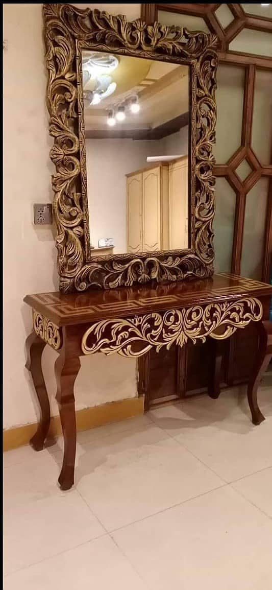 Console - Console Table - Console table with mirror - Side console set 1
