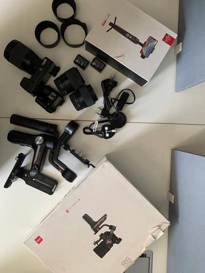 Sony A6400 With 3 Lenses, Webill S Gimble, & mobile Gimble