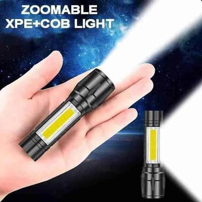 Rechargeable Imported LED Flashlight-Long Range Beam