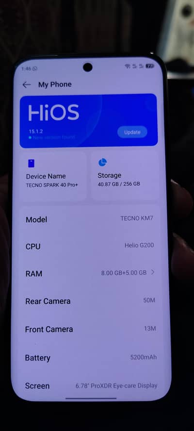 Tecno spark 40 pro plus