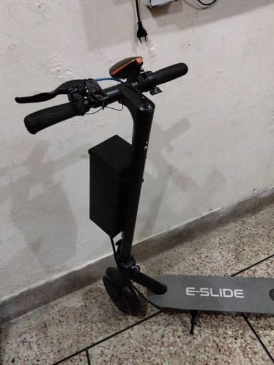 Electric scooter fully loaded