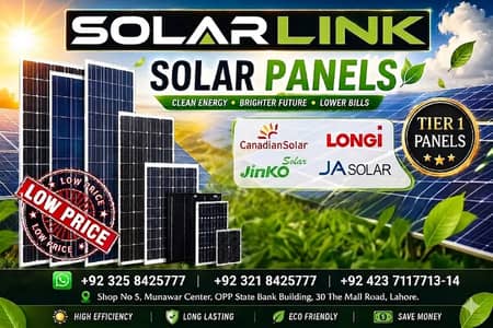 Solar Plates/Canadian/Jinko/Longi/JA Solar | Whole Sale Rates