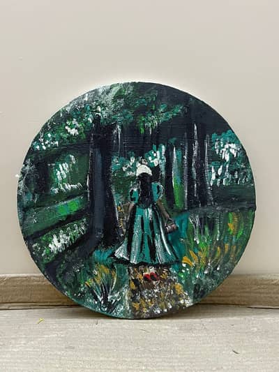 Girl in garden  12x12