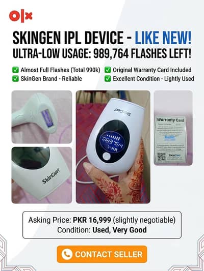 branded skingenIPL facial hair remover machine permanently removed