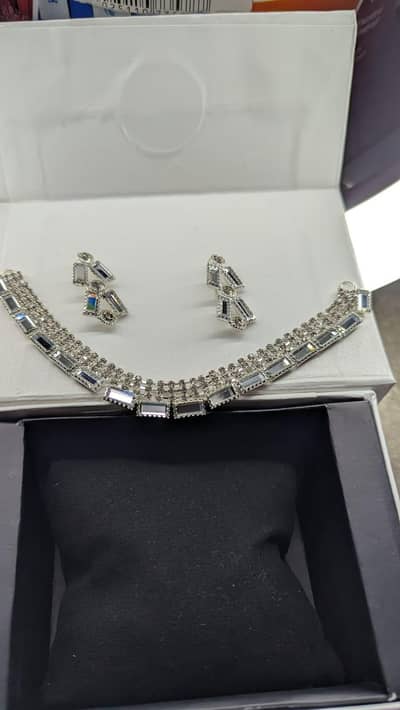 silver stone necklace