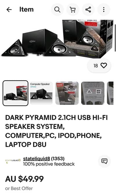 Dark Pyramid Speaker Worth 10k Spanish import