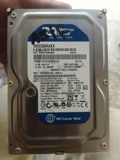 WD 250 GB SATA HDD for sale