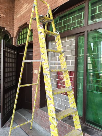 10 Feet Folding Aluminium Ladder – Strong & Heavy Duty – Like New