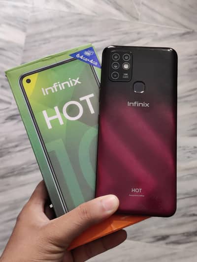 Infinix Hot 10 with Only BOX 4GB 64GB