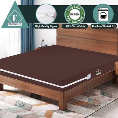 100% Waterproof Zipper Mattress Cover - King Size (Terry Cotton)