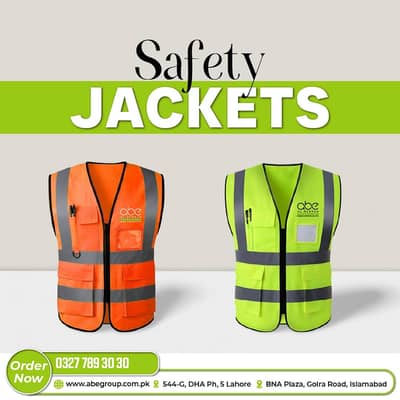 Safety Jacket (High Visibilty Vest), All Colors & Customizable