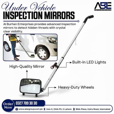 Under Vehicle Inspection Mirror Security Search Mirror With Wheels