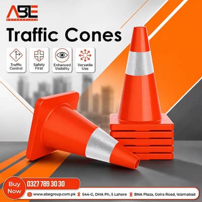 Traffic Cones PVC Rubber Road Safety Cones Reflective Available
