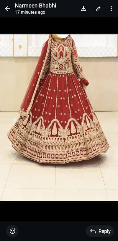 fresh red barat bridal dress