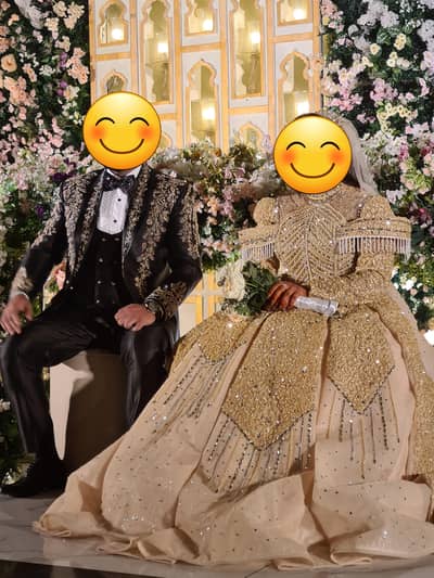 Bride and Groom Customize based Walima Turkish Style Frock and Suit