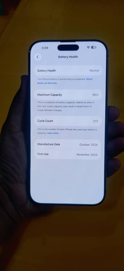 iPhone 16 Pro Max 256GB JV – 95% Battery – 272 Cycles