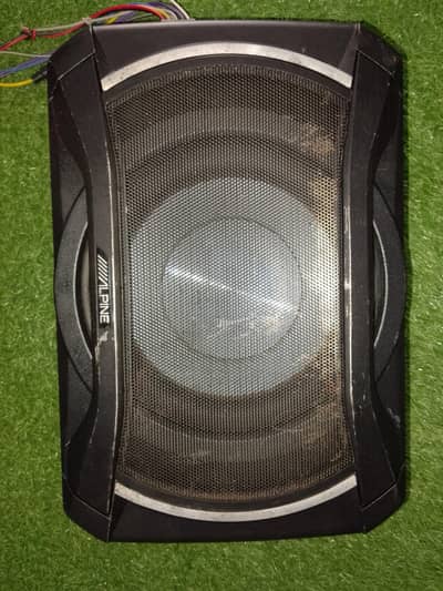 ALPINE PWE-1080 ACTIVE UNDER SEAT WOOFER WITH  REMOTE KNOB