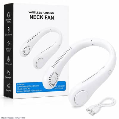 portable bladeless rechargeable neck fan