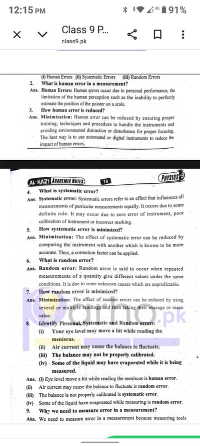 chemistry notes 9 ch 1