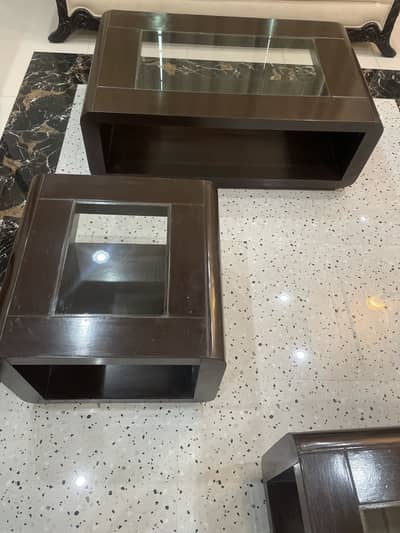 3 sets of table chocolate color with new condition