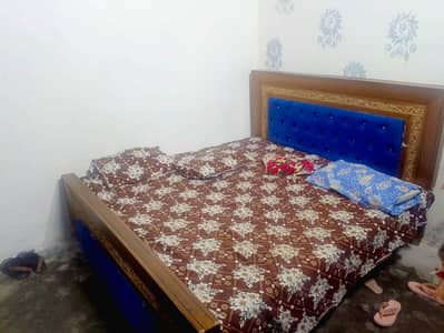 bed for sale with out matres only bed. 2 side table 1 Mirror tab