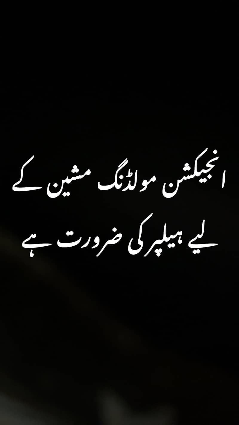 انجیکشن مولڈنگ مشین کے لیے ہیلپر کی ضرورت ہے 0