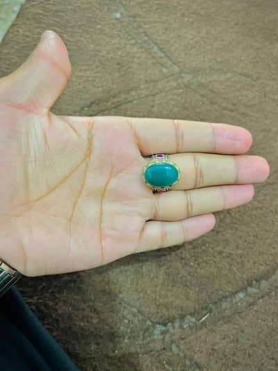 11 gram chandi ring green Aqeeq stone upar stone wali frame petal keha