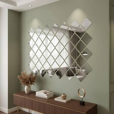 12 PC Acrylic Mirror Wall  Decor