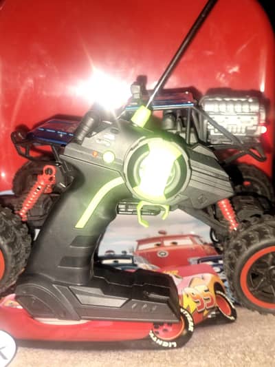 monster truck with smoke