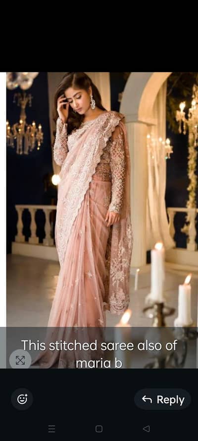 Maria b stitched saree