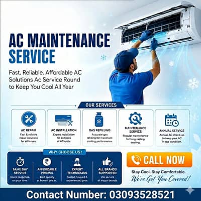 AC Gas Filling & Leakage Repair / AC Service & Maintenance / Repairing