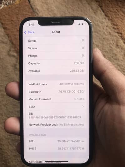 i phone 12 pro non pta 256gb
