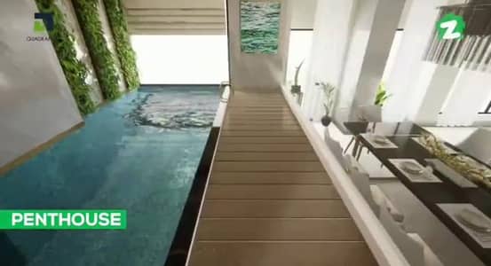 2928 Sqft Pent House For Sale In Zameen Quadrangle Lahore 11th Floor | Swimming Pool View