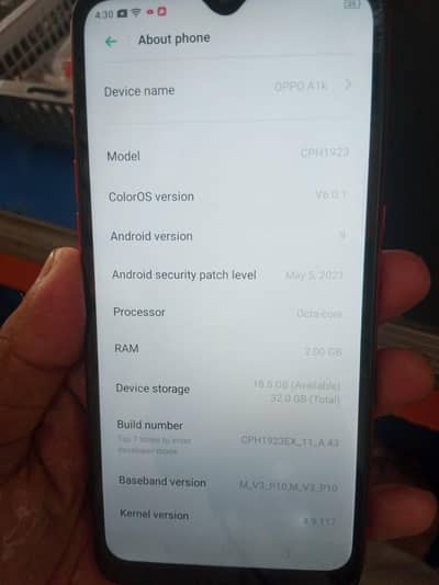 OPPO A1k