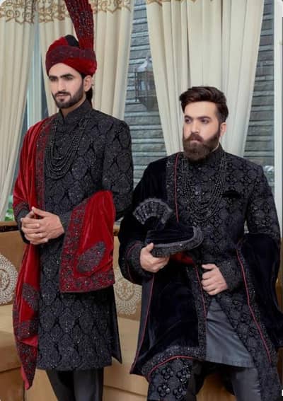 Sherwani Black Colour