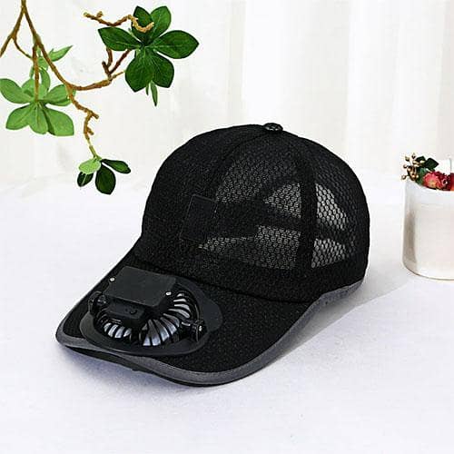 Summer fan sunhat breathable mesh USB type C charging Cap Fan