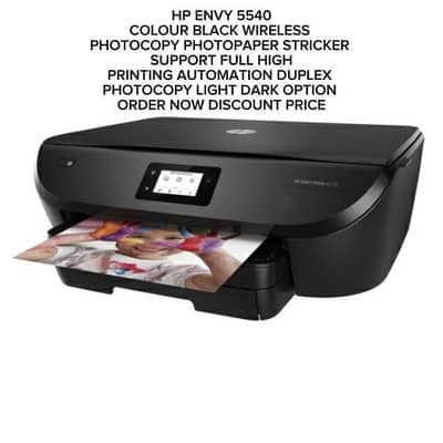 HP ENVY 5540 COLOUR BLACK WIRELESS ALL IN ONE TOUCHSCREEN ALL OK LUSH