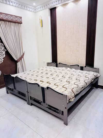 2 Single Beds Wooden For Sale