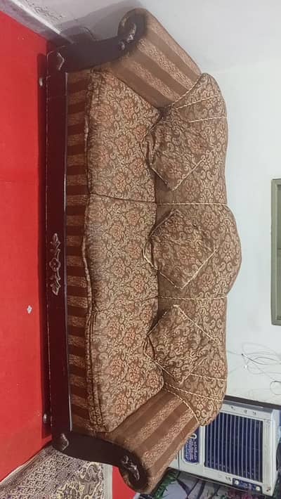 pure wood 5 seater sofa set poshish ok he