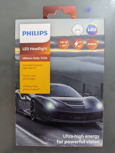Imported philips ultinon rally 3590 original car leds 180Watt