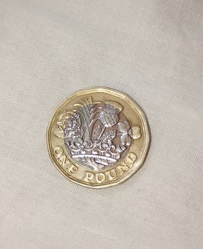 Queen Elizabeth II One Pound (£1) Coin – Authentic United Kingdom Numi