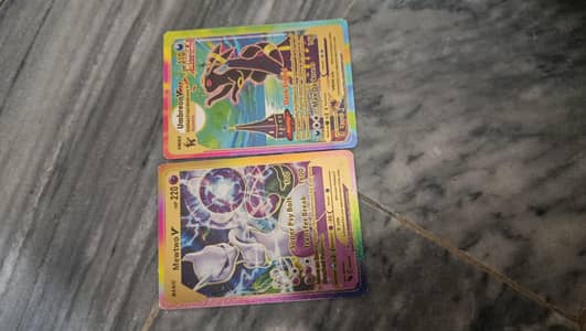Pokemon Cards Mewtwo & Umbreon