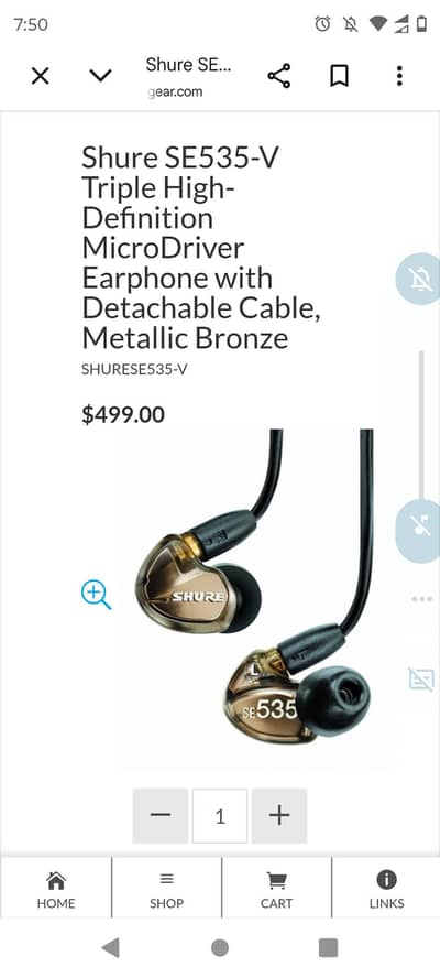 Shure earphones