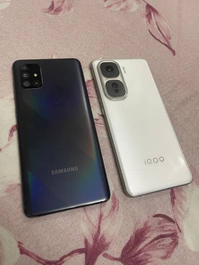 Samsung Mobile A71 and VIVO IQOO noe 10