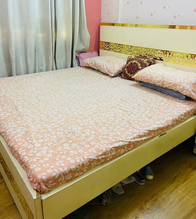 Bed without Mattress / Side Table / Vanity for makeup - Furniture Wood